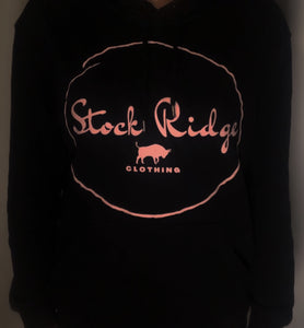 Ladies Signature Hoodie/Baby Pink Logo